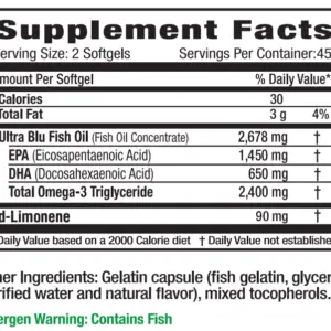 SolutionsRx - Superior Omega 3 Supplement Facts